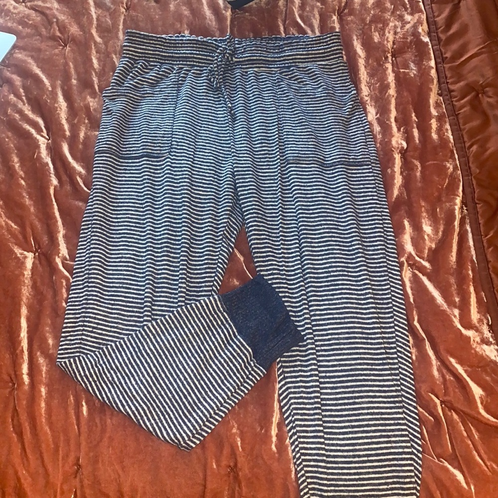 Stars above striped joggers size small